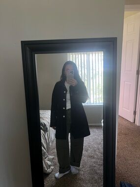 Coach Black Single-Breasted Pea Coat